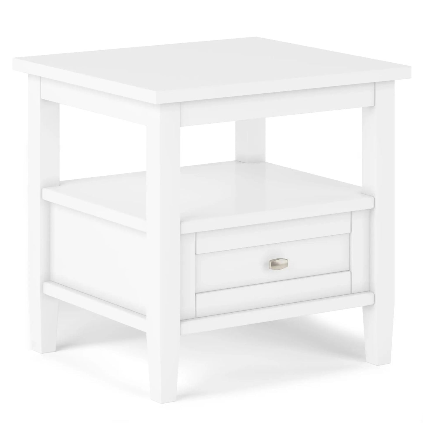 White Warm Shaker coffee table with brass knob drawer by Unique Piece Furniture on Tampa Home & Garden Store