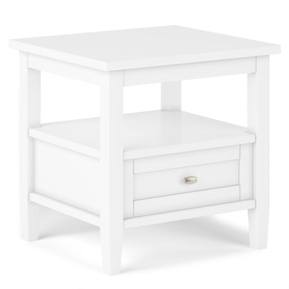 Warm Shaker coffee table with drawer and shelf, white finish by HouseOfZazla on Tampa Home & Garden Store