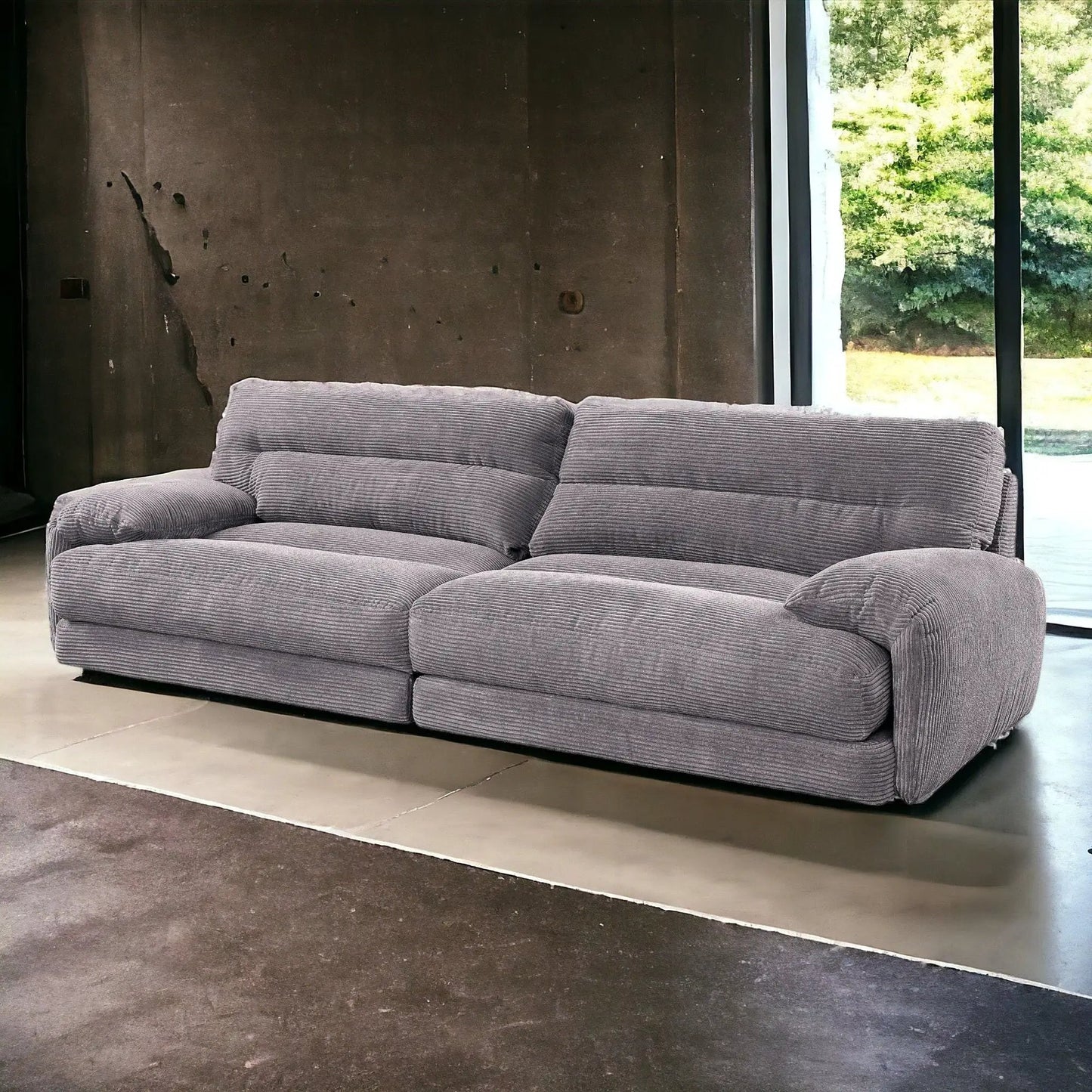 Cadenza Corduroy Sofa gray, stationary sofa by Unique Piece Furniture on Tampa Home & Garden Store