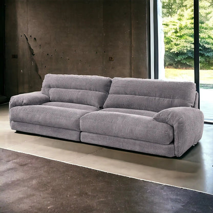 Cadenza Corduroy Sofa gray, stationary sofa by Unique Piece Furniture on Tampa Home & Garden Store