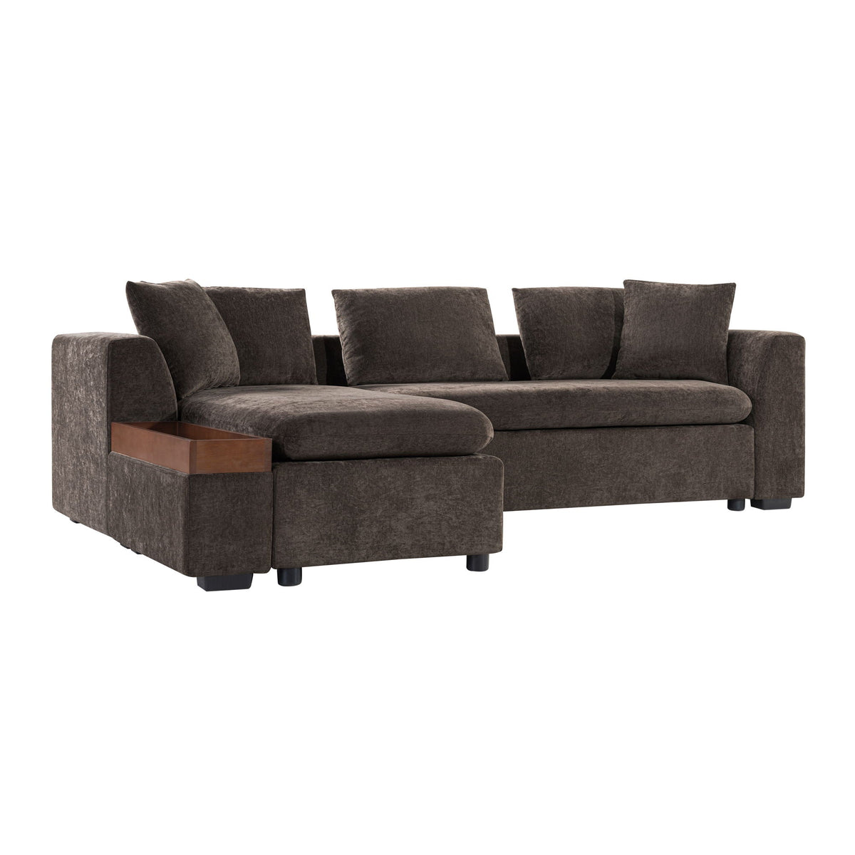 Modern L Shaped Sofa With Storage And Upholstery
