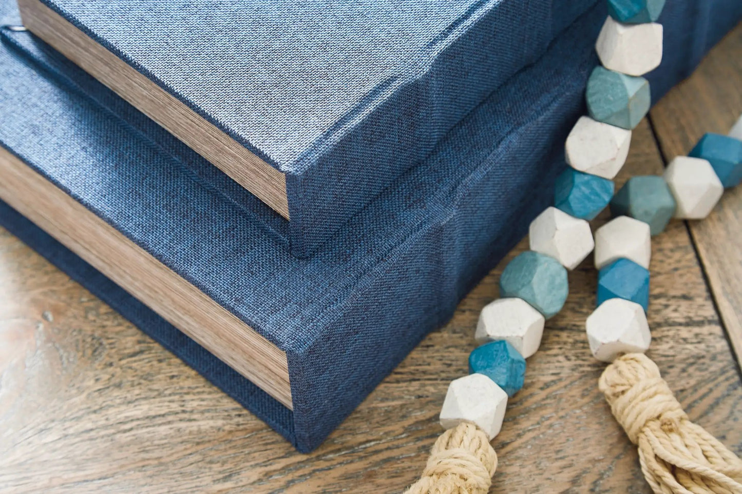 Jolina Linen Box Set of 3 Keepsake Boxes