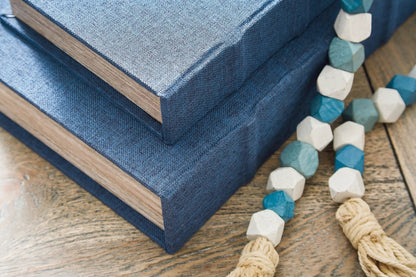 Jolina Linen Box Set of 3 Keepsake Boxes