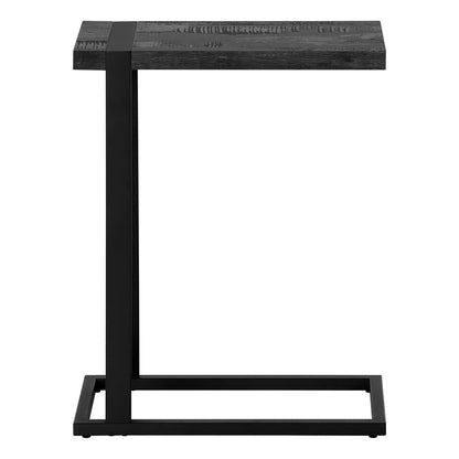 C Shaped Accent Table With Modern Wood Look