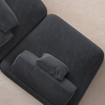 Modern Luxury Oversized Modular Sectional Sofa Set, dark charcoal fabric, 2-piece living room on Tampa Home & Garden Store