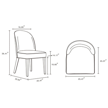 Dining chair set of 2 with beech wood frame in gray beige or blue by HouseOfZazla on Tampa Home & Garden Store