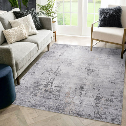 Marfi Abstract Area Rug in Neutral Tones
