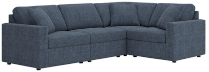 Modmax Ink sectional by Unique Piece Furniture, blue textured L-shape sofa with chaise on Tampa Home & Garden Store