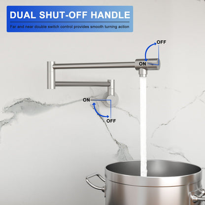 Modern Folding Wall Mount Pot Filler Faucet