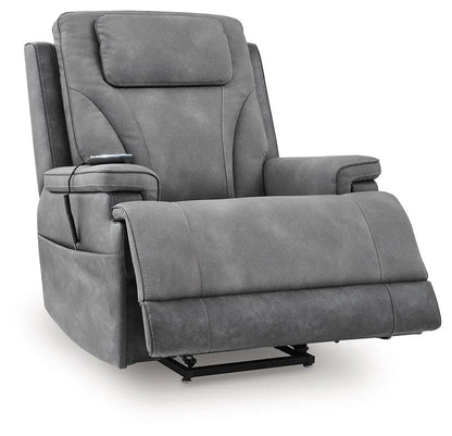 4Z-Peaceful Pause Serenity Zone Power Lift Recliner gray upholstery Unique Piece Furniture on Tampa Home & Garden Store
