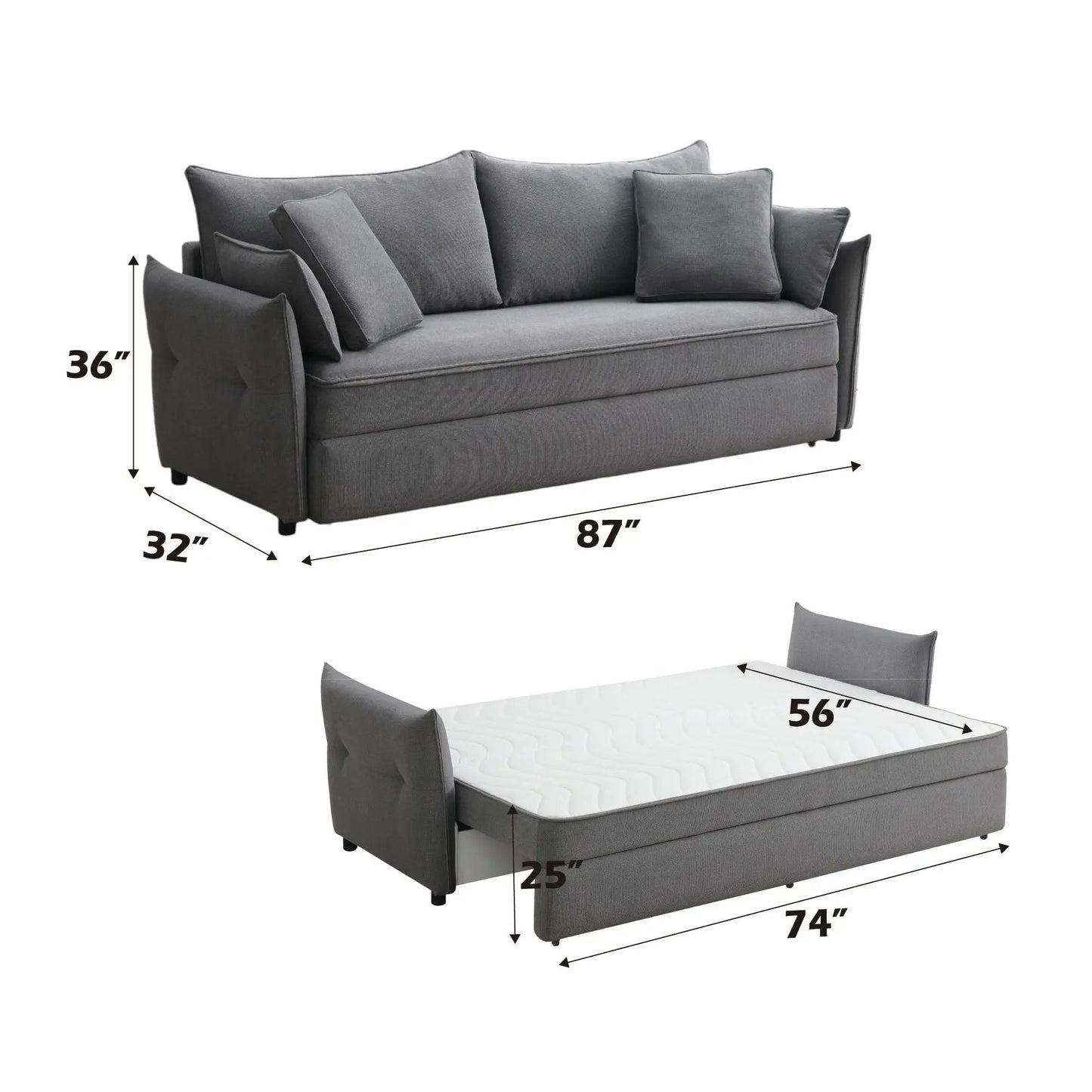 Irina Pull Out Sleep Sofa With Storage Unit
