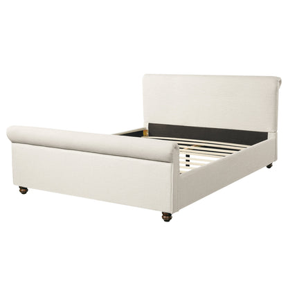 Queen Luxurious Upholstered Bed Frame and Linen