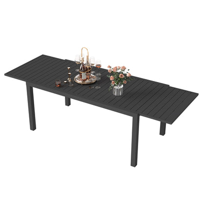 Extendable Aluminum Outdoor Dining Table for Home