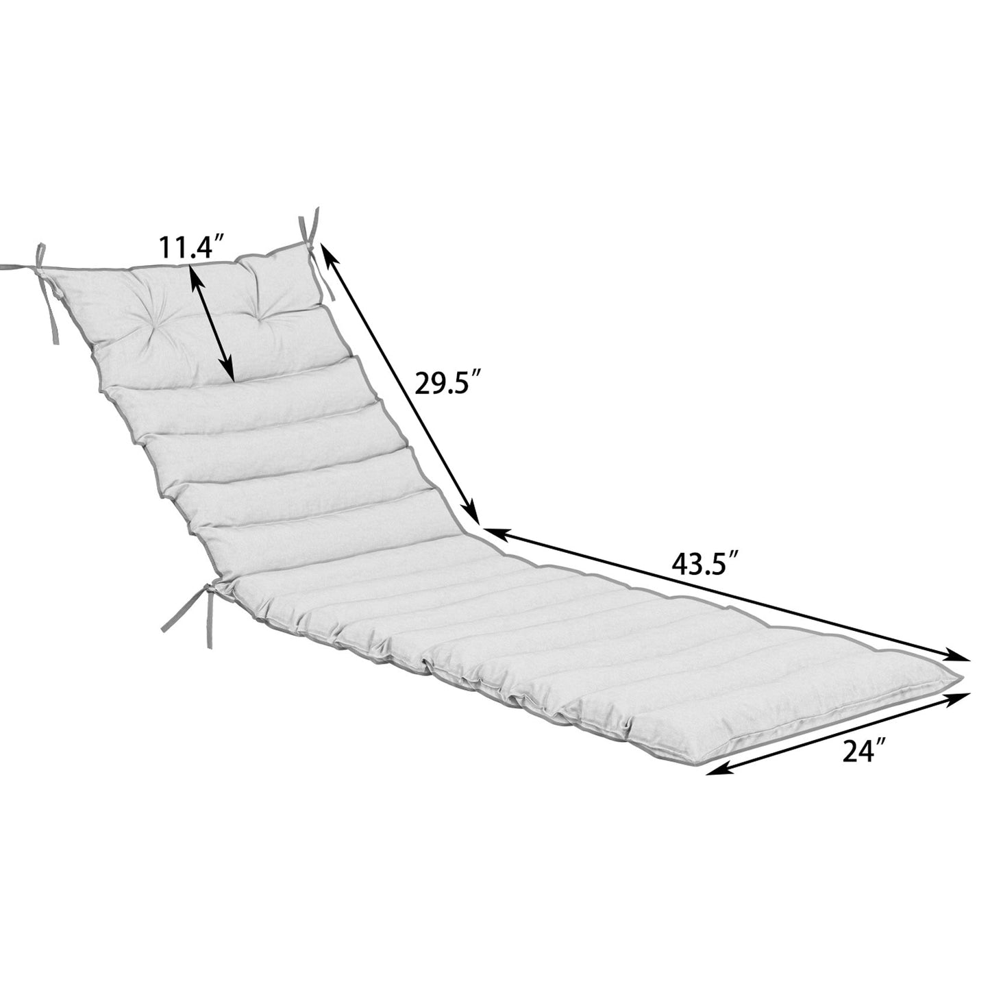 Outdoor lounge chair cushion replacement set 2pcs khaki by HouseOfZazla on Tampa Home & Garden Store