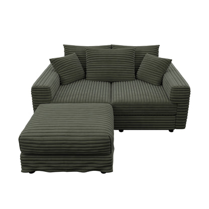 Convertible Sofa With Deep Seat and Pillows