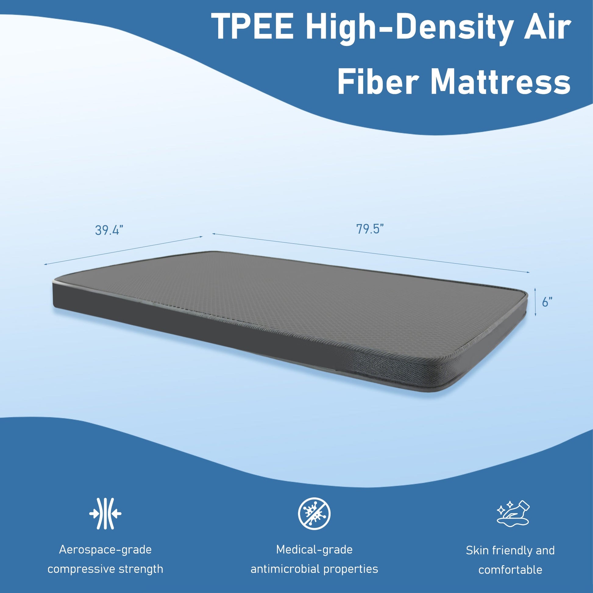 Electric hospital bed for homecare with HouseOfZazla mattress, base 79.5 in long x 39.4 in wide on Tampa Home & Garden Store