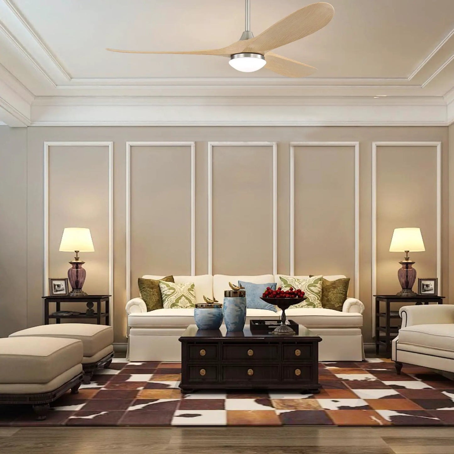 Smart Ceiling Fan With Lights, DC Motor Indoor