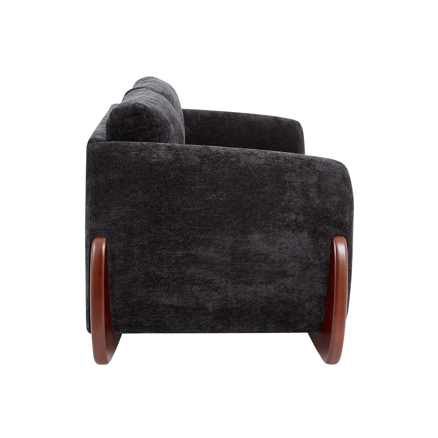 Chenille Sofa with Wooden Legs for a Modern Home