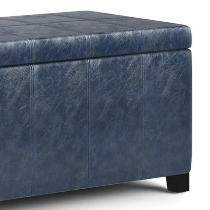 Dover Upholstered Storage Ottoman Bench with Lid