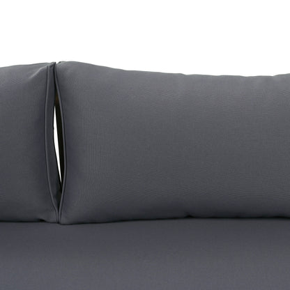 Claremont 3 Seater Daybed cushions in charcoal gray fabric for outdoor furniture sets on Tampa Home & Garden Store