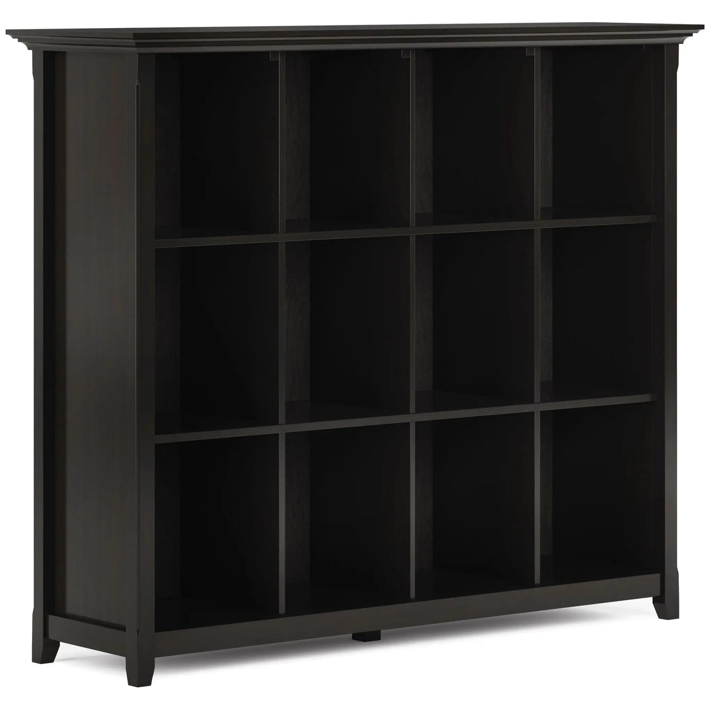 Amherst cube storage bookcase by Unique Piece Furniture in dark finish with cube cubbies on Tampa Home & Garden Store
