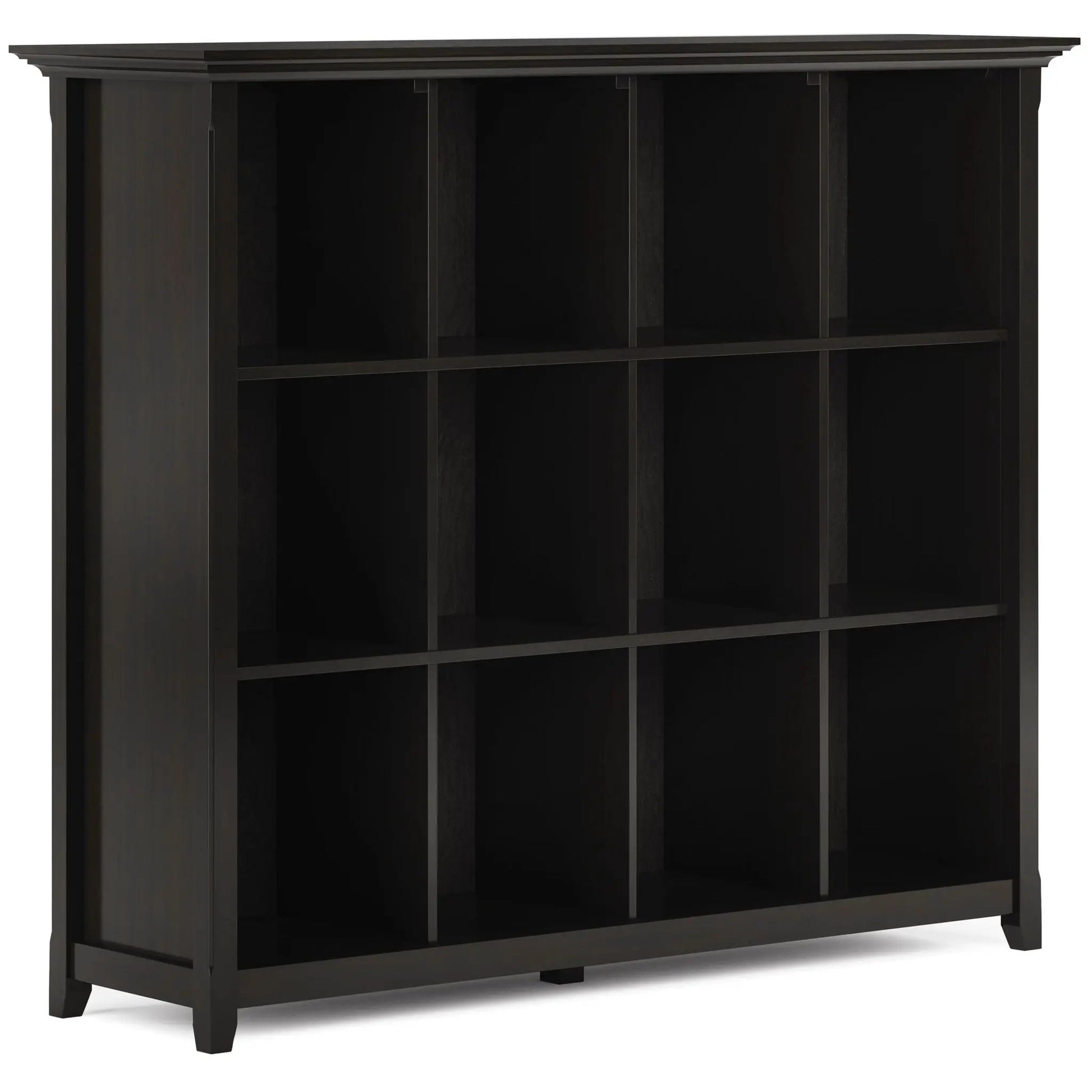 Amherst cube storage bookcase by Unique Piece Furniture in dark finish with cube cubbies on Tampa Home & Garden Store