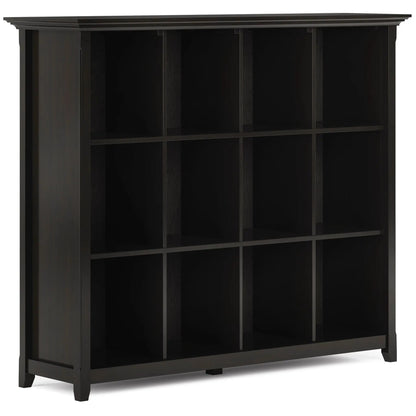 Amherst cube storage bookcase by Unique Piece Furniture in dark finish with cube cubbies on Tampa Home & Garden Store