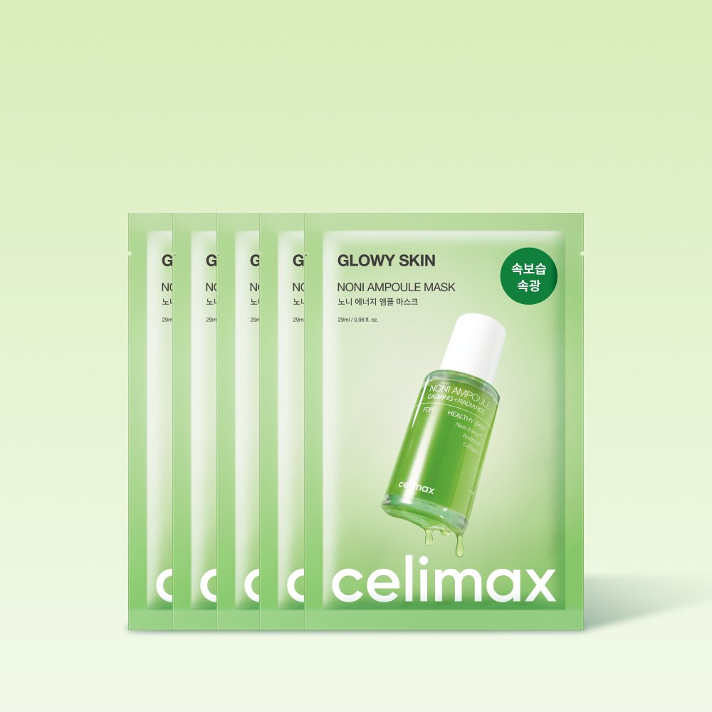 Celimax Noni Ampoule Mask set of 5 (29ml each), Seoulia facial mask for glowing skin on Tampa Home & Garden Store