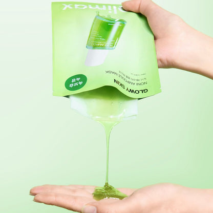 Noni Ampoule Mask 29ml x5ea green box with serum pouring into hand on Tampa Home & Garden Store on Tampa Home & Garden Store