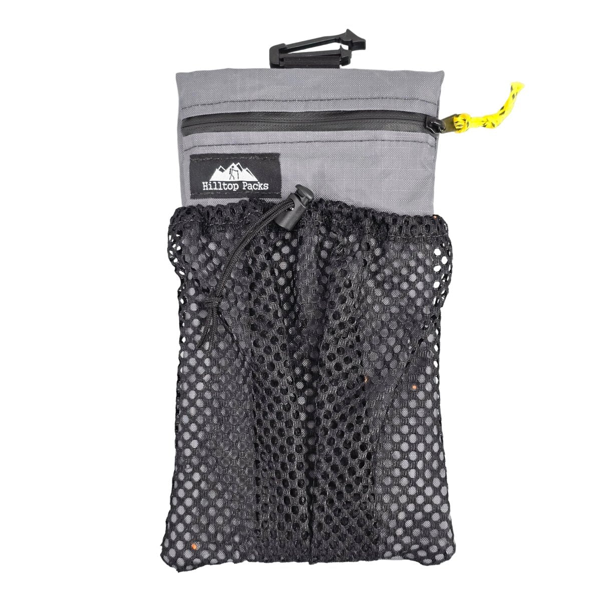 Cell phone pouch for backpack strap with zipper gray black mesh pocket Hilltop Packs on Tampa Home & Garden Store