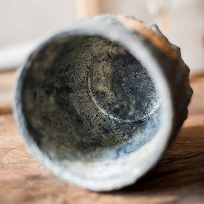 Cement Stone Tiny Garden Planter RusticReach, grey cement with rugged texture on Tampa Home & Garden Store
