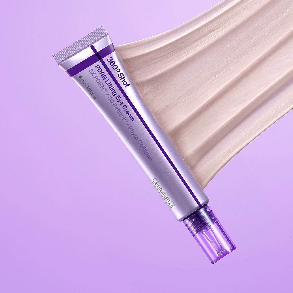 CENTELLIAN24 360º Shot PDRN Lifting Eye Cream tube in silver-purple packaging Seoulia on Tampa Home & Garden Store