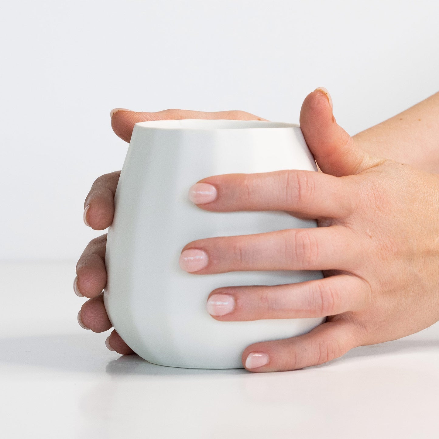 Ceramic Stemless Wine Glasses Set of Two