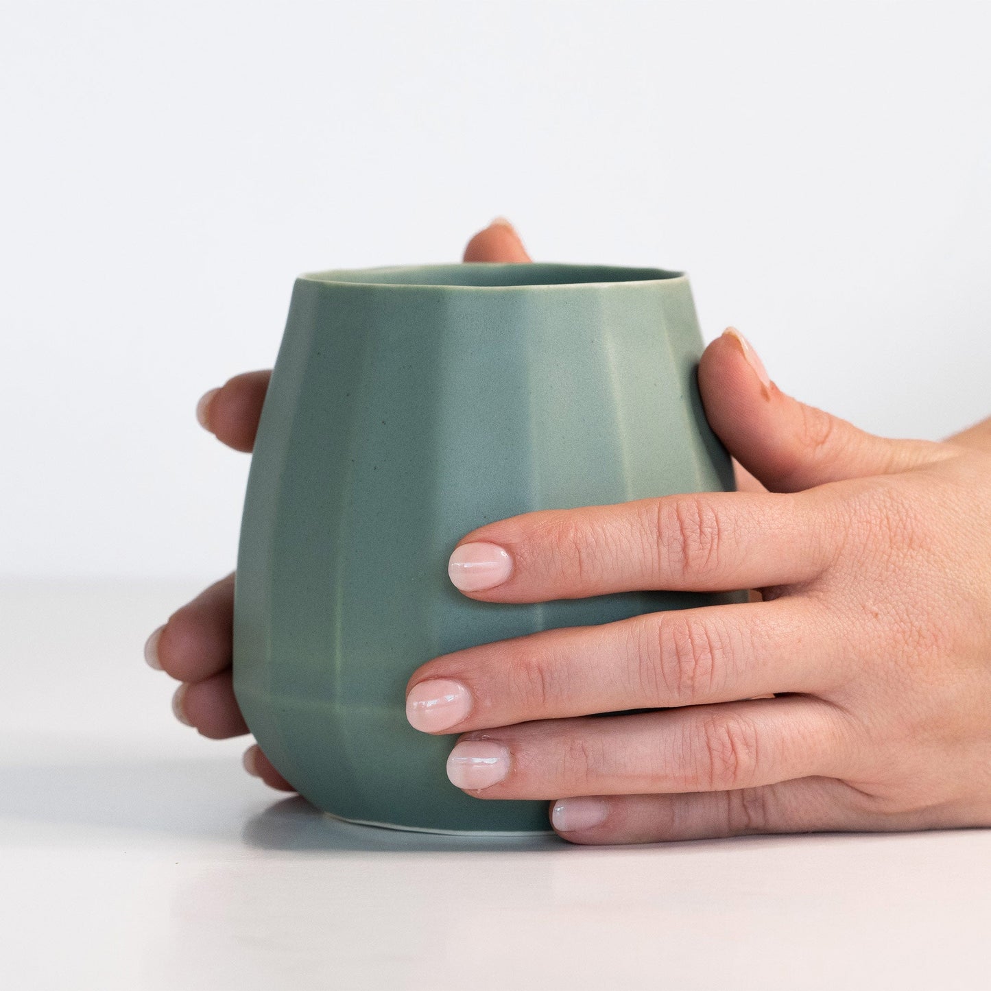 Ceramic Stemless Wine Glasses Set of Two