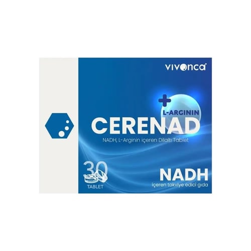 Cerenad NADH L-arginine sublingual tablets box with blue Vivonca packaging 30 tablets on Tampa Home & Garden Store