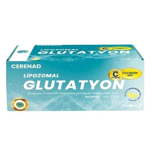 Cerenad liposomal glutathione box, turquoise packaging, 20 ml 7 shots, Beauty Care Bag on Tampa Home & Garden Store