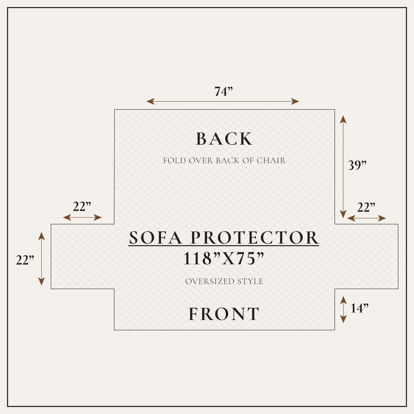 Velvet Furniture Protector And Elastic Cover