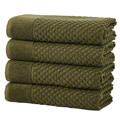 Cotton Diamond Waffle Weave Bath Towel Set