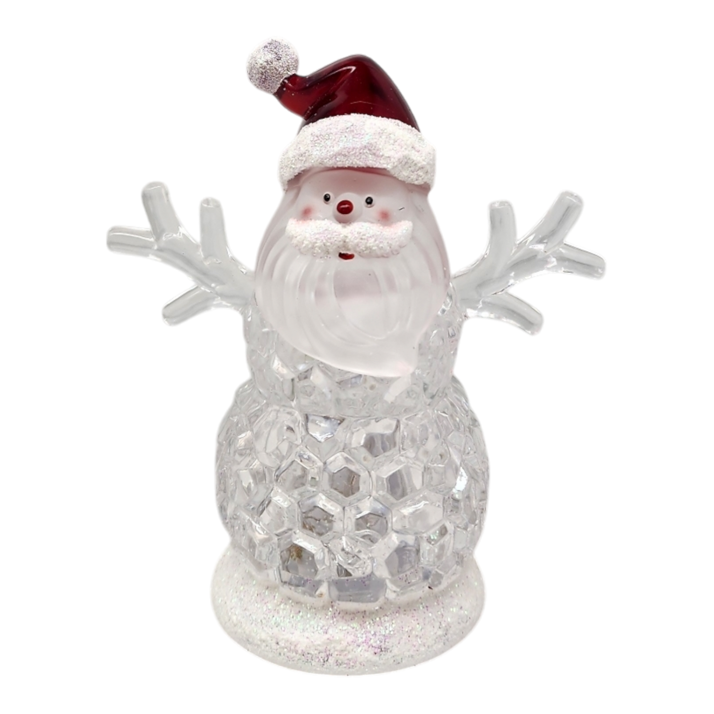 Père Noël lumineux scintillant - 11,5 cm