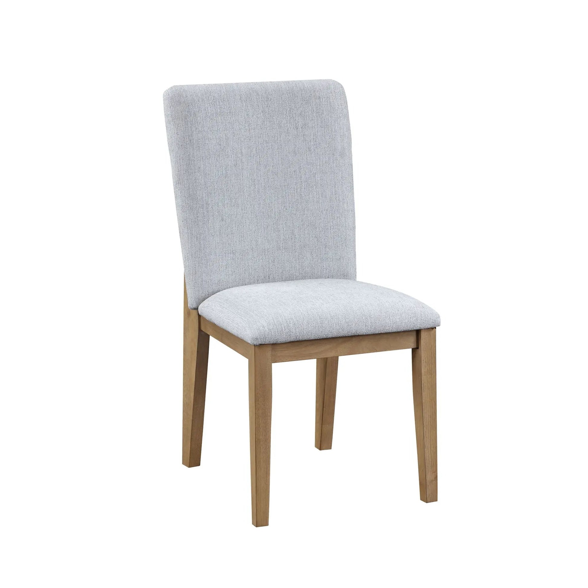 Delphine dining chair set of 2, gray fabric upholstery with solid wood legs on Tampa Home & Garden Store