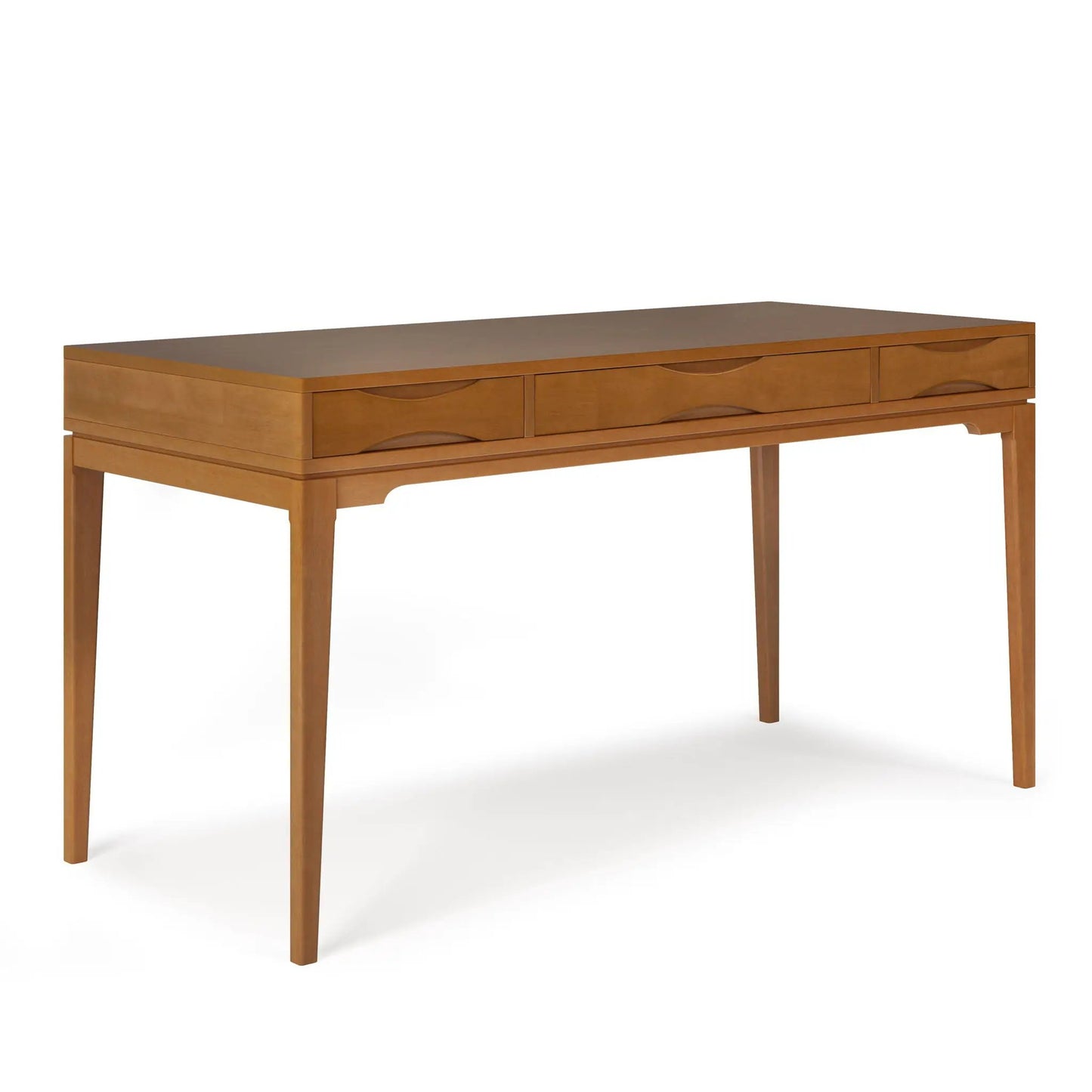 Harper handcrafted writing desk by Unique Piece Furniture in warm wood finish with multiple drawers on Tampa Home & Garden Store