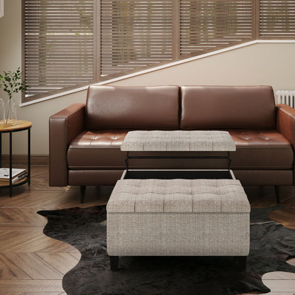 Harrison Upholstered Coffee Table Storage Ottoman