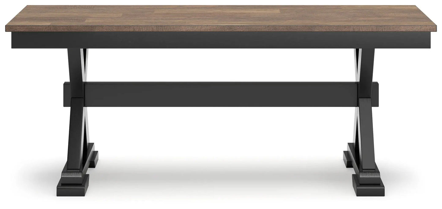 Wildenauer Dining Room Bench in Two Tone Finish