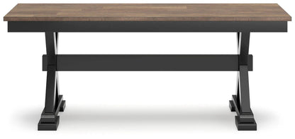 Wildenauer Dining Room Bench in Two Tone Finish