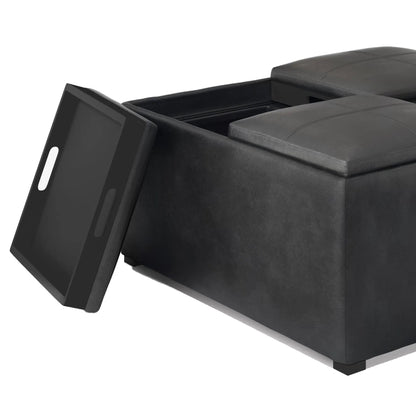 Avalon Upholstered Coffee Table Storage Ottoman