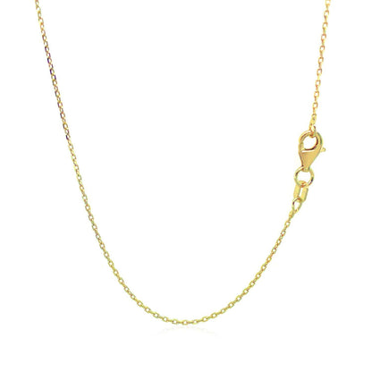 18k yellow gold diamond-cut cable link chain necklace 0.80 mm with lobster clasp Bids.com on Tampa Home & Garden Store