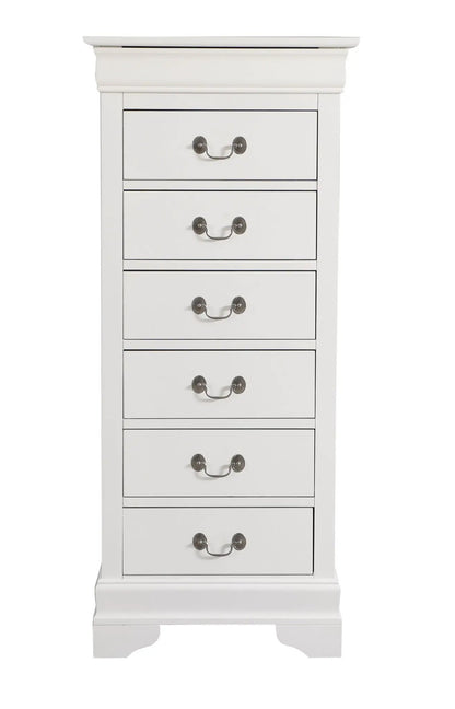 Traditional Style Lingerie Chest white with metal handles by Unique Piece Furniture on Tampa Home & Garden Store