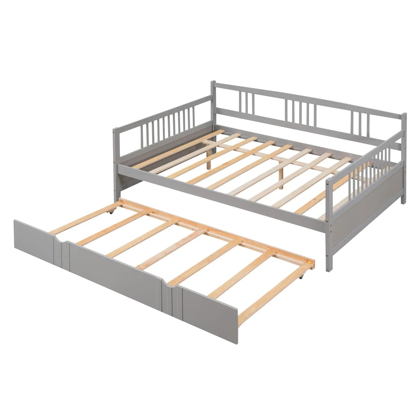 Multifunctional Daybed storage bed gray frame with slatted base Unique Piece Furniture on Tampa Home & Garden Store