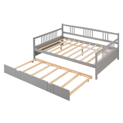 Multifunctional Daybed storage bed gray frame with slatted base Unique Piece Furniture on Tampa Home & Garden Store