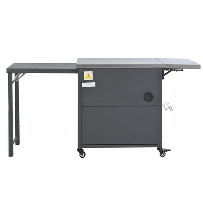 Foldable Outdoor Prep Cart and Storage Shelf